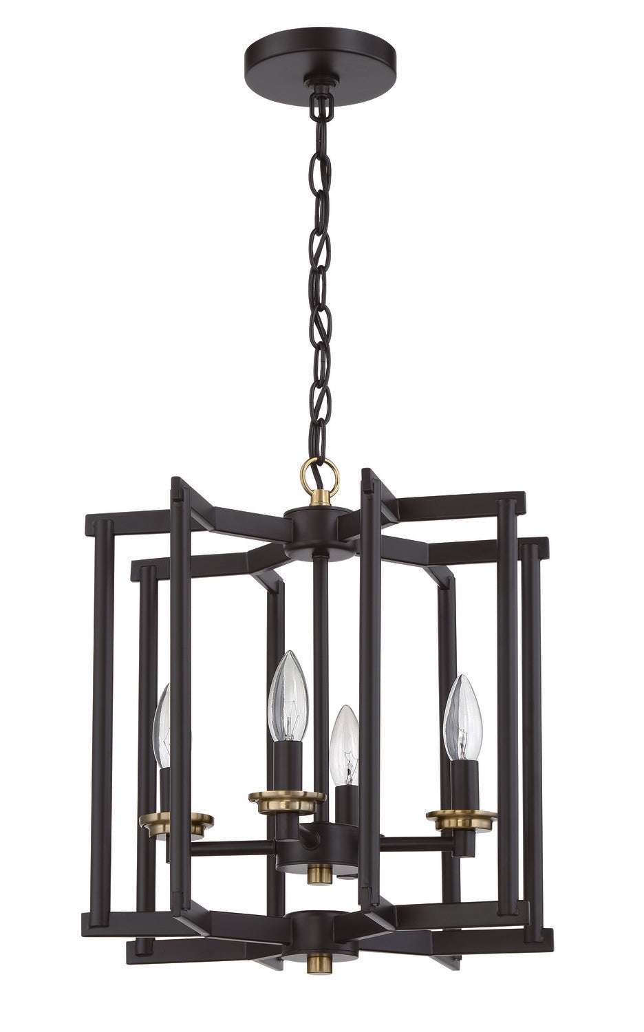 Craftmade 56934-FBSB flat black / satin brass foyer
