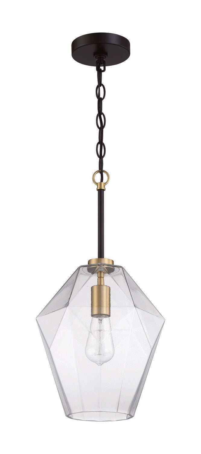 Craftmade 56992-FBSB flat black / satin brass pendant