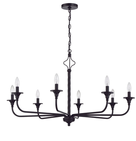 Craftmade 57028-FB Jolenne 8 Light Chandelier Flat Black