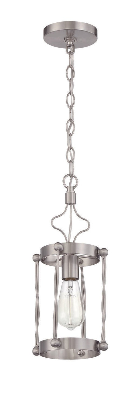 Craftmade 57091-BNK Jolenne 1 Light Mini Pendant Brushed Polished Nickel