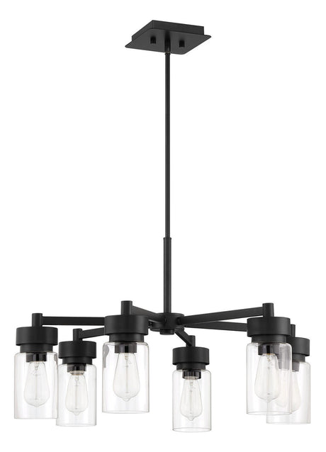 Craftmade 57126-MN Bennet 6 Light Outdoor Chandelier in Midnight