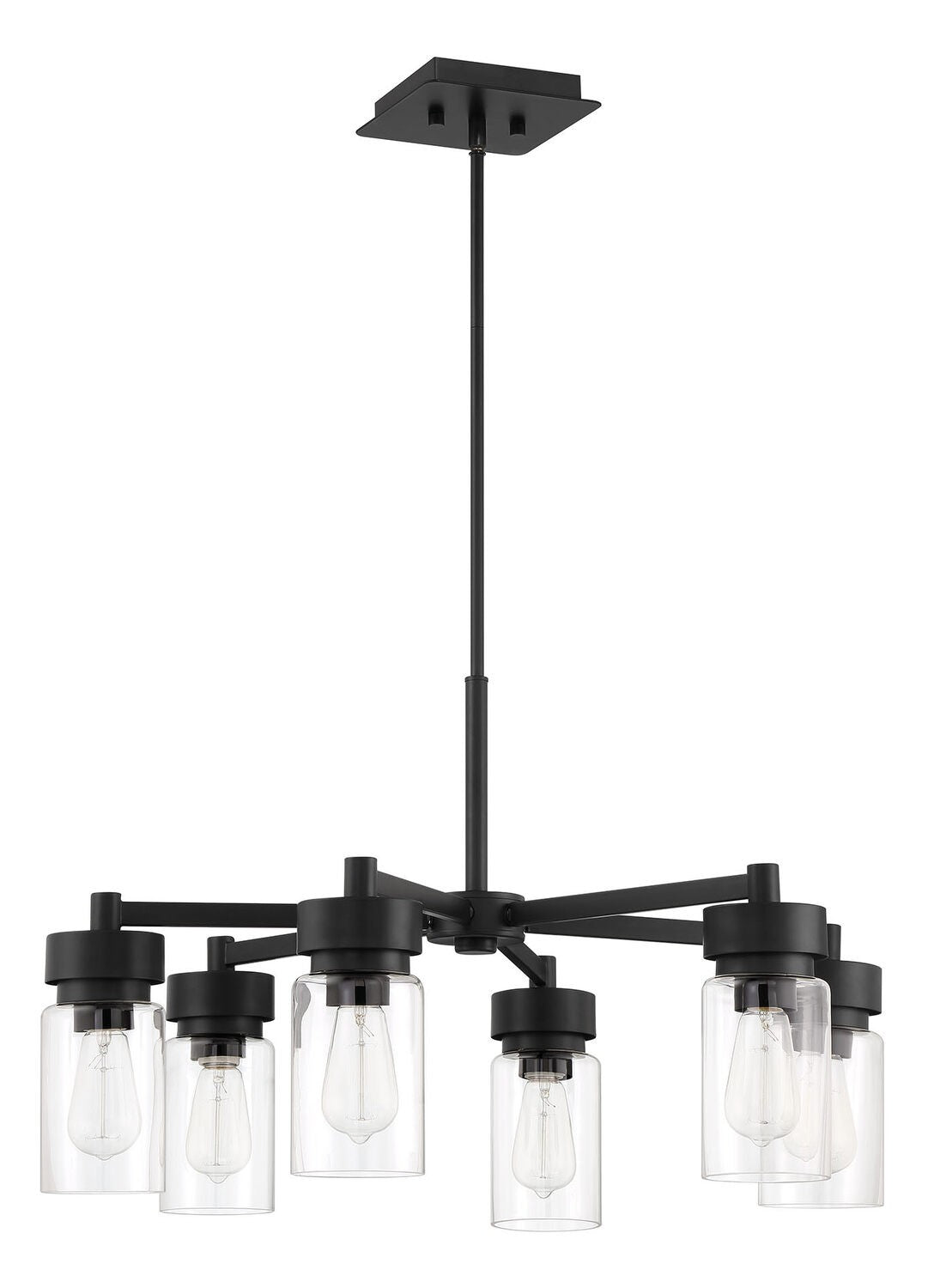 Craftmade 57126-MN Bennet 6 Light Outdoor Chandelier in Midnight ...