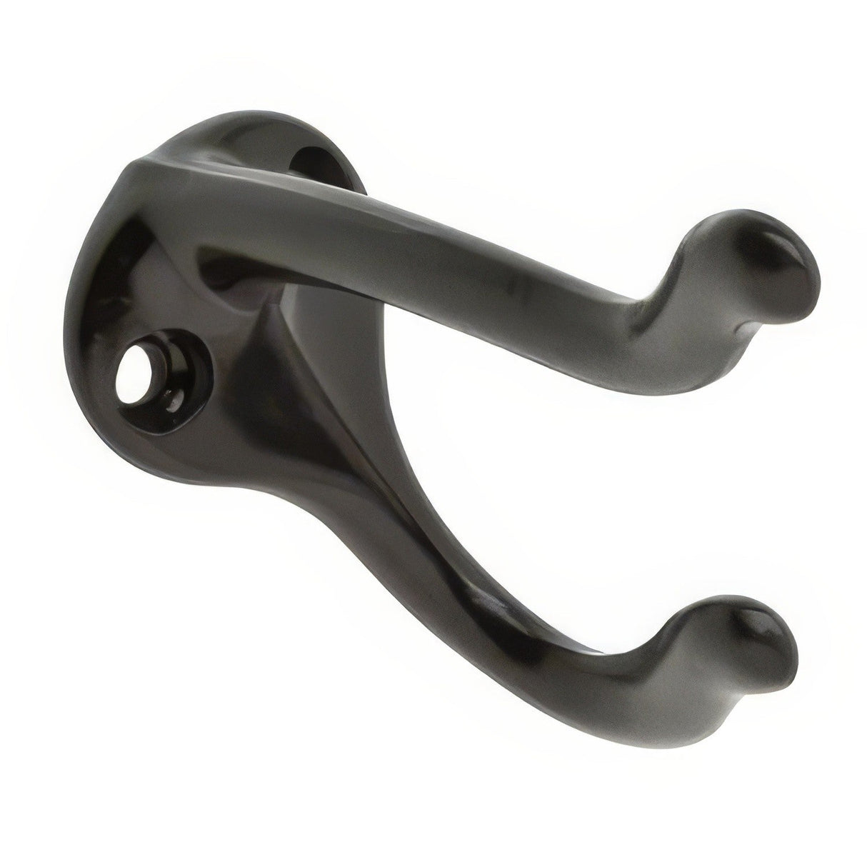 Ives 571ABLK coat and hat hook in satin nickel, additional view