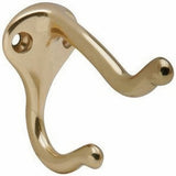 Ives 571B3 bright brass coat and hat hook