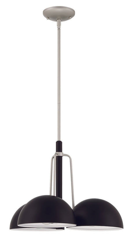 Craftmade 57223-MNSA Kahn 3 Light Outdoor Chandelier in Midnight / Satin Aluminum