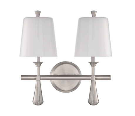 Craftmade 57402-BNK Palmer 2 Light Vanity in Brushed Polished Nickel