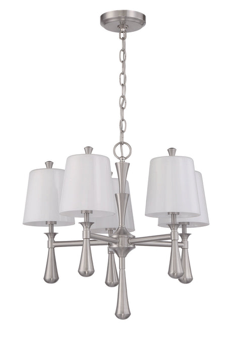 Craftmade 57425-BNK Palmer 5 Light Mini Chandelier in Brushed Polished Nickel