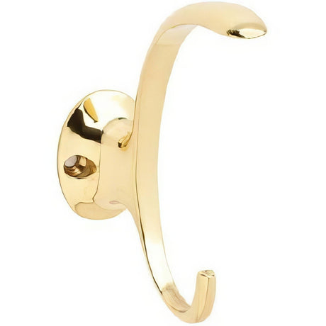 Ives 574A3 polished brass coat and hat hook
