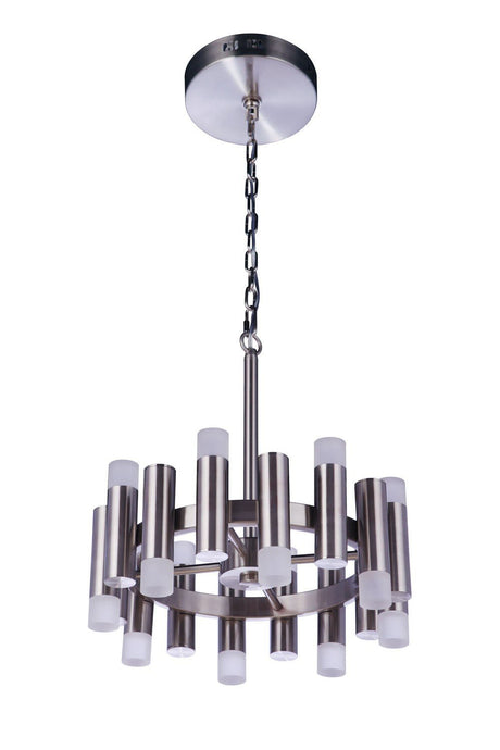 Craftmade 57516-BNK-LED-LED Simple Lux 16 Light LED Chandelier Brushed Polished Nickel