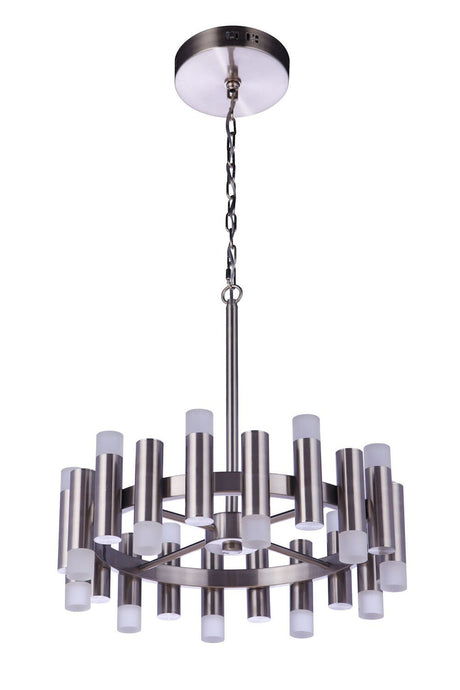 Craftmade 57520-BNK-LED-LED Simple Lux 20 Light LED Chandelier Brushed Polished Nickel