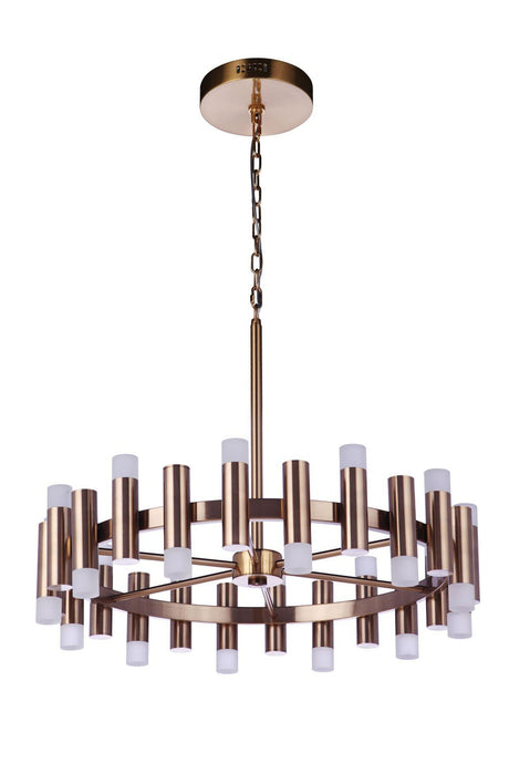 Craftmade 57524-SB-LED-LED Simple Lux 24 Light LED Chandelier Satin Brass