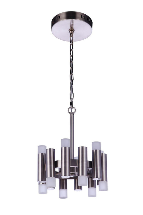 Craftmade 57552-BNK-LED-LED Simple Lux 12 Light LED Convertible Semi Flush Brushed Polished Nickel