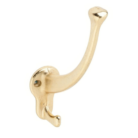 Ives 575A3 Residential Series coat and hat hook in polished brass, additional view