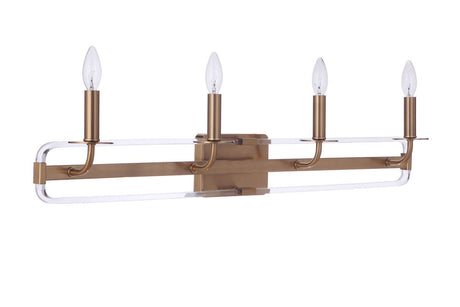 Craftmade 57704-SB Graclyn 4 Light Vanity in Satin Brass