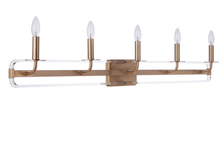 Craftmade 57705-SB Graclyn 5 Light Vanity in Satin Brass