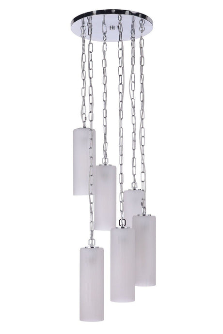 Craftmade 57996-CH Myos pendant in polished brass, additional view
