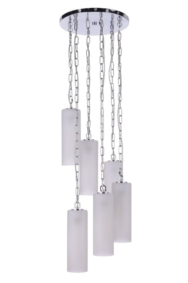 Craftmade 57996-CH Myos pendant in polished brass, additional view