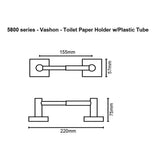 Orca Hardware 5852-BL black toilet paper holder
