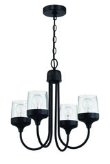 Craftmade 58124-FB flat black chandelier