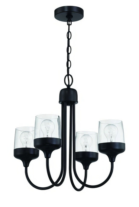 Craftmade 58124-FB flat black chandelier