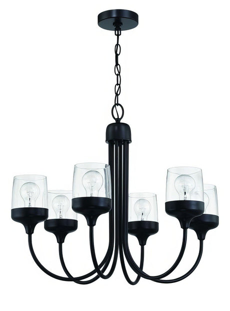 Craftmade 58126-FB flat black chandelier