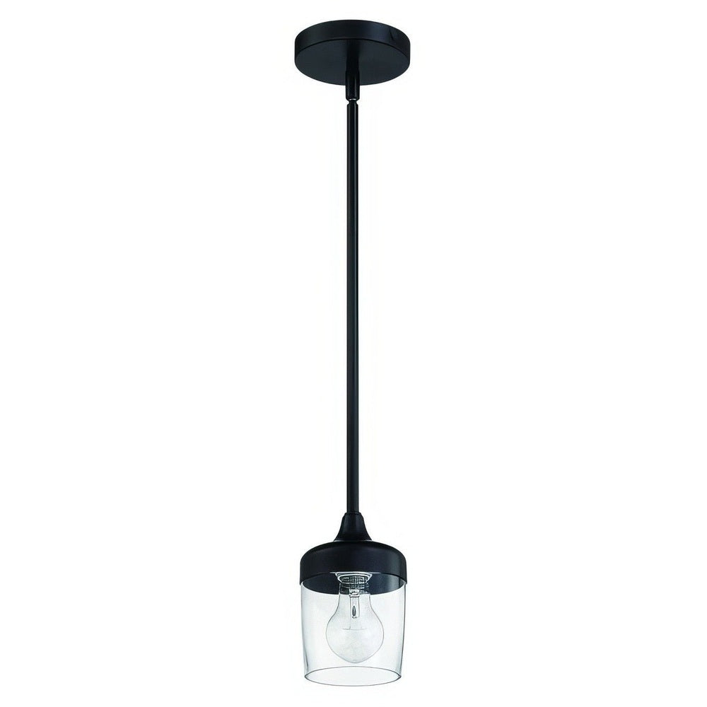 Craftmade 58191-FB flat black mini pendant