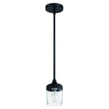 Craftmade 58191-FB flat black mini pendant
