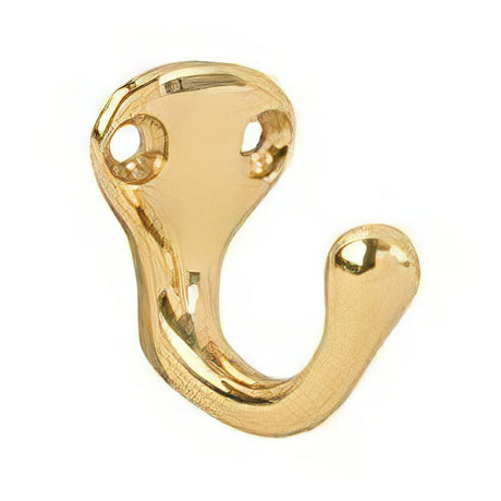 Ives 581A3 polished brass single wardrobe hook