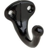 Ives 581ABLK black single wardrobe hook