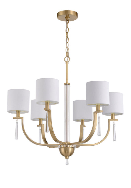 Craftmade 58226-SB satin brass chandelier