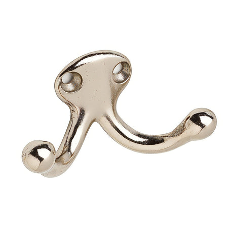 Ives 582A14 polished nickel double wardrobe hook