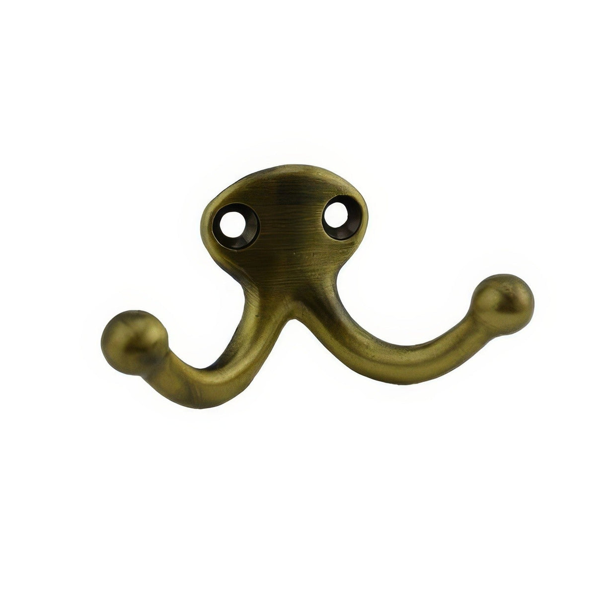 Ives 582A5 antique brass double wardrobe hook