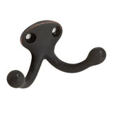 Ives 582A716 double wardrobe hook in satin stainless, additional view