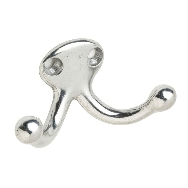 Ives 582A92 double wardrobe hook in satin stainless, additional view