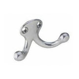 Ives 582B26D satin chrome double wardrobe hook