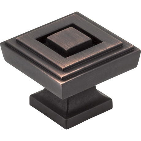 Jeffrey Alexander 585L-DBAC Delmar cabinet knob in satin stainless, additional view
