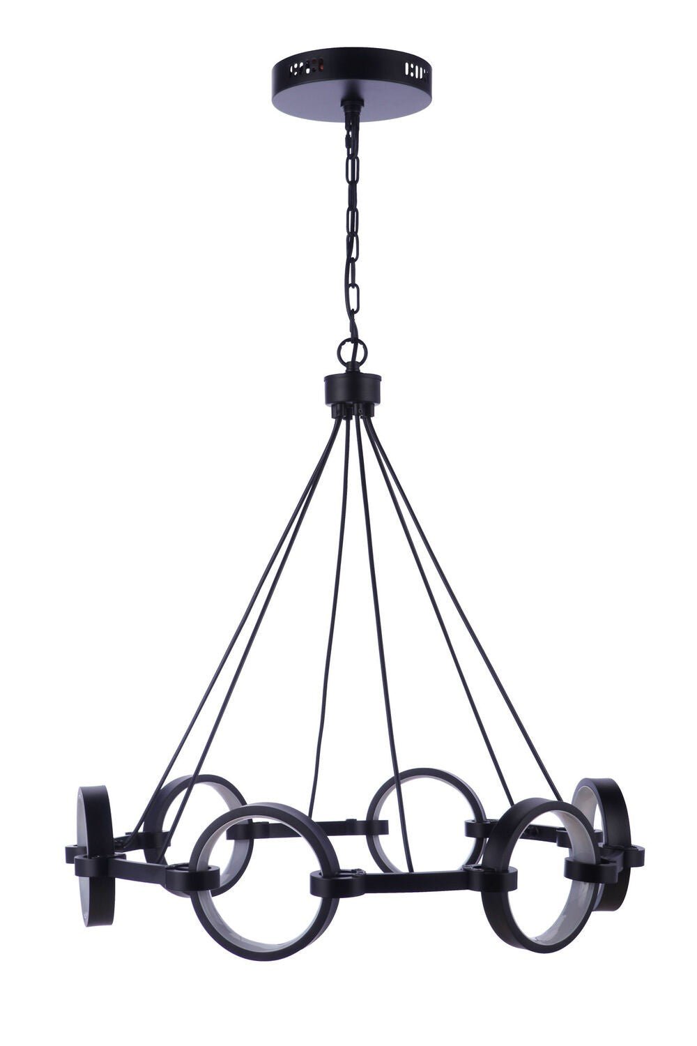 Craftmade 59326-FB-LED flat black chandelier