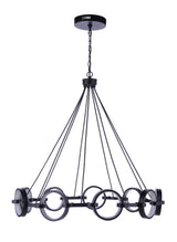Craftmade 59329-FB-LED flat black chandelier