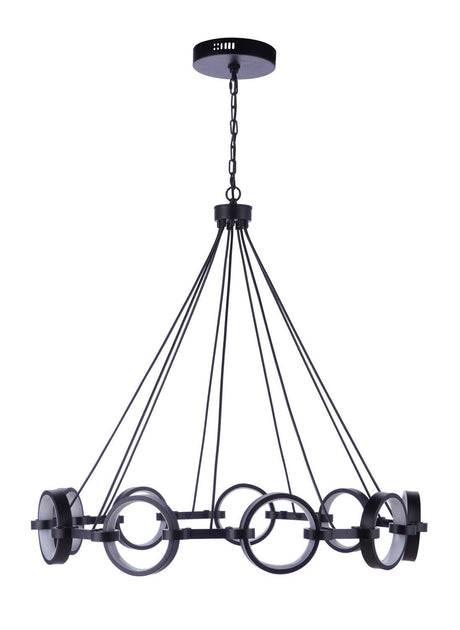 Craftmade 59329-FB-LED flat black chandelier