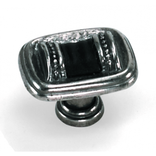 Laurey 59606 596 Sirocco 1-3/8" Cabinet Knob Dark Bronze w/ Brown Leather Wrap