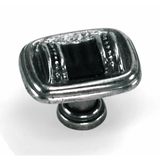 Laurey 59606 596 Sirocco 1-3/8" Cabinet Knob Dark Bronze w/ Brown Leather Wrap