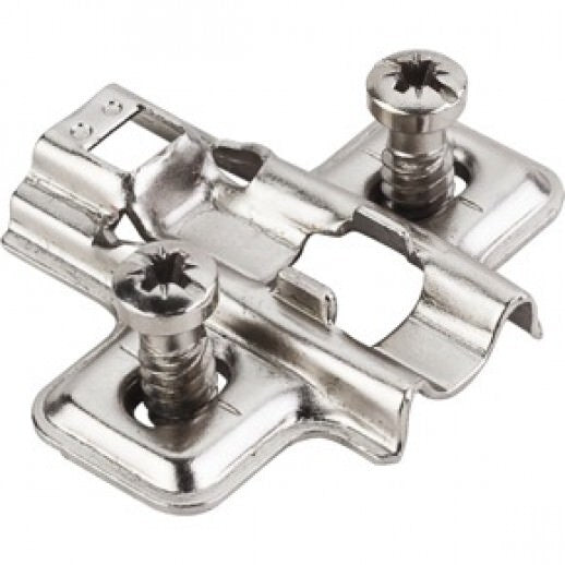Hardware Resources 600.0119.05 polished nickel non cam adjustable steel plate for cabinet hinge
