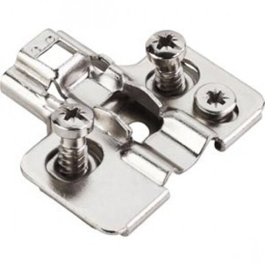 Hardware Resources Standard Duty 0 mm Cam Adjustable Steel Plate with Euro Screws for 700, 725, 900 and 1750 Series Hinges