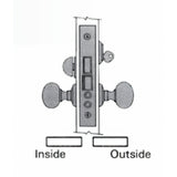 Baldwin 6001060R Estate mortise lock, additional view