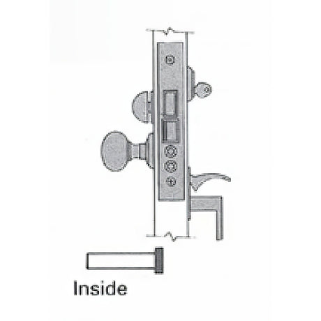 Baldwin 6020003L Estate mortise lock, additional view