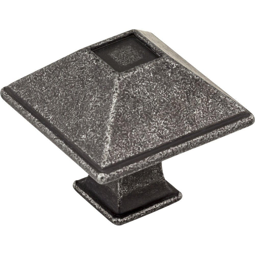 Jeffrey Alexander 602S-SIM distressed antique silver cabinet knob