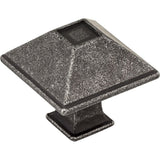 Jeffrey Alexander 602S-SIM distressed antique silver cabinet knob