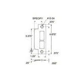 Baldwin 6039056L214 lifetime satin nickel strike plate