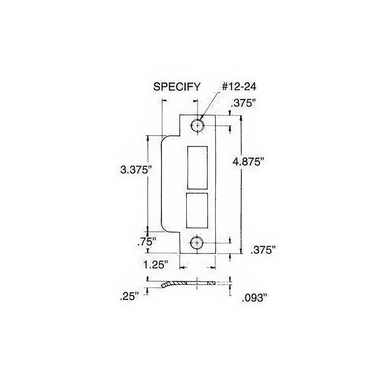 Baldwin 6039112L214 venetian bronze strike plate