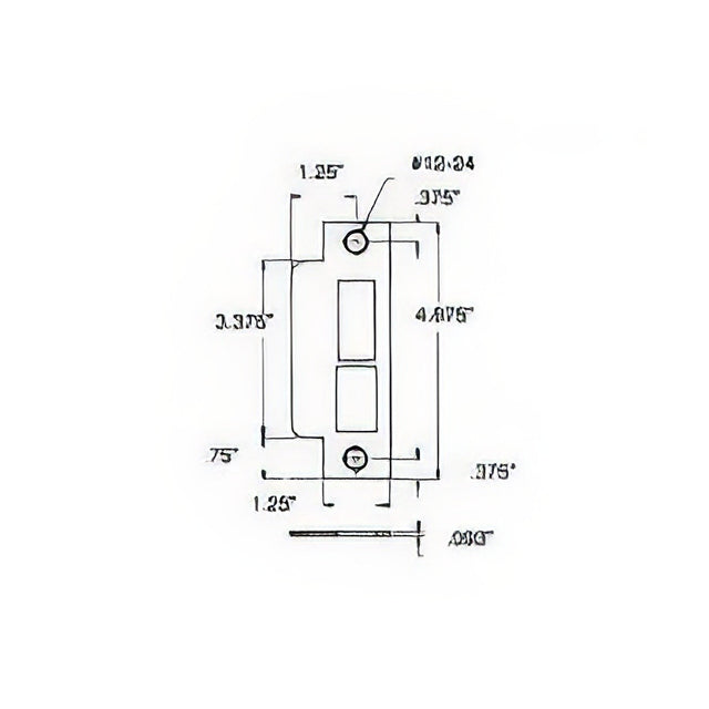 Baldwin 6040003R lifetime polished brass strike plate